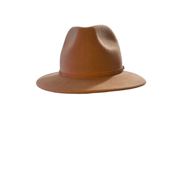 Will + Bear William Wool Fedora Size M Camel Tan Felt Hat Unisex Boho Western